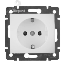 Розетка 1-местная с заземлением без защитных шторок 1 упаковка (10шт арт.774420) 16А белый VALENA