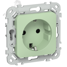 FLITE Розетка с заземлением с защитными шторками безвинтовое крепление 16А РСш11-1-ФлФ фисташковый IEK