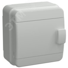 Корпус пластиковый навесной на 6 модулей КМПн-6 IP65 TEKFOR серая непрозрачная дверь