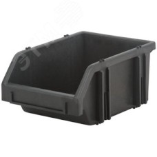 Лоток для крепежа пластиковый черный 75х110х165 мм