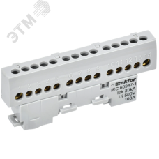 TEKFOR Шина L фаза изолированная на универсальном держателе 6х9-14-Ср IEK