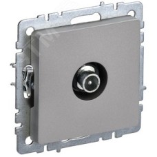 BRITE Розетка TV проходная РТВ10-0-БрС сталь