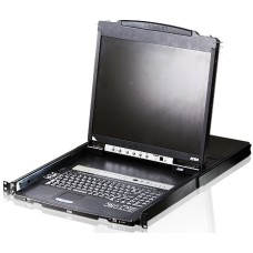 8-портовый KVM-пеКонсоль управления, LCD 19"(1280x1024), лат./рус. клав., 8-портовый KVM-переключатель,  +1 remote user(SPHD18(Male)),2хUSB(Тип а Female),  KVM-порты: SPHD15(Female), каскадирование./ 8P Dual RAIL LCD KVMP SWITCH 19INCH