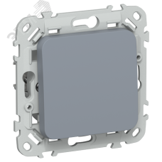 FLITE Выключатель 1-клавишный кнопочный проходной 10А ВС61-2-0-ФлМ маренго IEK