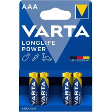 Батарейка AAA/ Батарейка Varta LONGLIFE POWER (HIGH ENERGY) LR03 AAA BL4 Alkaline 1.5V (4903) (4/40/200) (4 шт.)