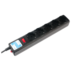 Фильтр-удлинитель Power Cube 1.9м 5 розеток (черный графит) 10А/2,2кВт/ Surge protector Power Cube 1.9 m 5 outlets (Black graffite) 10A / 2.2kW