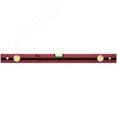 Уровень ''Оптима'', 3 глазка, красный корпус, фрезерованная рабочая грань, шкала 600 мм