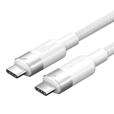 Кабель Vention USB 3.2 Gen2 CM/CM - 1м. Белый 5А PD100W, шт.