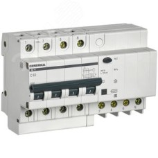Выключатель автоматический дифференциальный АД14 4Р 63А 100мА GENERIC