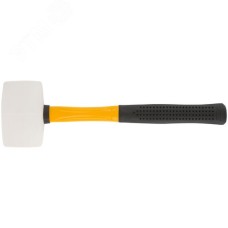 Киянка резиновая белая, фиберглассовая ручка 60 мм (450 гр)