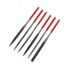 Набор надфилей 160х4  мм, 6 шт., обрезиненные рукоятки