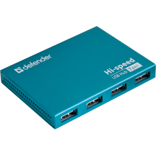 Defender Универсальный USB разветвитель Septima Slim USB2.0, 7портов,блок питания2A