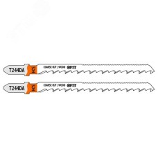 Полотна по дереву двусторонние, HCS, шлифованные под свободным углом зубья, 100/75 мм (T244DA), 2 шт.