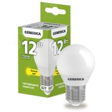Лампа светодиодная G45 шар 12Вт 230В 3000К E27 GENERICA