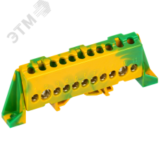 TEKFOR Шина PE земля в комбинированном DIN-изоляторе Стойка 8х12-11-ЖЗ IEK