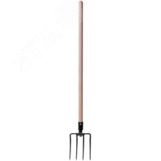 Вилы 4-х рогие огородные с деревянным черенком 180х220х1320 мм
