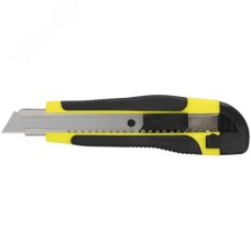 Нож технический 18 мм усиленный прорезиненный, лезвие 15 сегментов