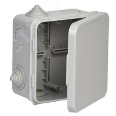 Коробка расп. КМ41256 100х100х50мм о/к IP54 8 вв. (7035)