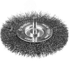 Щетка дисковая для дрели, витая стальная проволока 0,3мм, 100мм ''Профессионал''.
