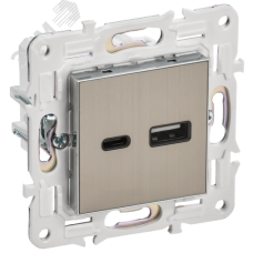 SKANDY Розетка USB A+C 18Вт SK-R13N никель IEK