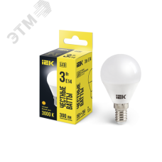 Лампа светодиодная G45 шар 3Вт 230В 3000К E14