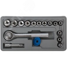 Набор торцевых головок 17 шт 1/4''