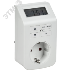 РТЭ-5 Розетка-таймер электронный 1мин 7дн 112on/off 16А IP20 белая IEK