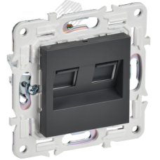 SKANDY Розетка компьютерная двойная RJ45 кат.6 SK-K04T титан IEK