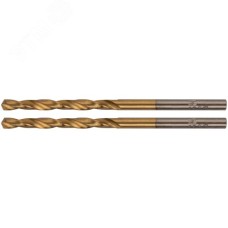Сверла HSS по металлу, титановое покрытие, в блистере 3.0 мм (2 шт)