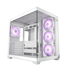 Корпус без блока питания/ Case PCCooler C3T700 ARGB WH, Midi-Tower, TG, 4x120mm ARGB, 1xUSB-A 3.0 + 1xUSB-A 2.0 + 1xUSB-C, ATX, mATX, mITX White
