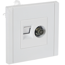 FORTE&PIANO Розетка двойная TV+RJ45 кат.5E FP236 белый IEK