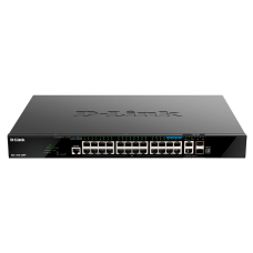 Коммутатор/ DGS-1520-28MP Managed L3 Stackable Switch 20x1000Base-T PoE, 4x2.5GBase-T PoE, 2x10GBase-T, 2x10GBase-X SFP+, PoE Budget 370W (740W with DPS-700), CLI, RJ45 Console, RPS