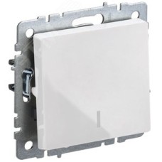 BRITE Выключатель одноклавишный с индикацией 10А ВС10-1-1-БрБ белый