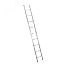 Лестница приставная алюминиевая, 9 ступеней, H=257 см, вес 3.0 кг