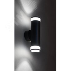 Светильник декоративный 4009 вверх/вниз накладной настенный под лампу 2хGU10 черный