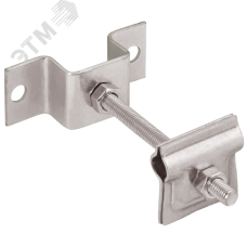 Держатель-зажим соединительный проводника круглого 6-10 мм опорный L 100 мм нержавеющая сталь