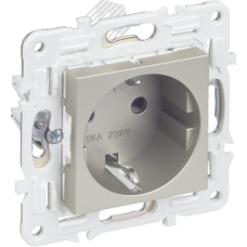 SKANDY Розетка с заземлением с защитными шторками 16А SK-R04Sh шампань IEK