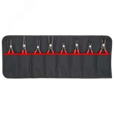 Набор щипцов прецизионных для внутренних и внешних стопорных колец чехол-скрутка из полиэстера 8 предметов щипцы 48 11 J1 48 11 J2 48 21 J11 48 21 J21 49 11 A1 49 11 A2 49 21 A11 49 21 A21