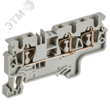 ARMAFIX Клемма пружинная CX4-3 4мм2 трехконтактная серая IEK