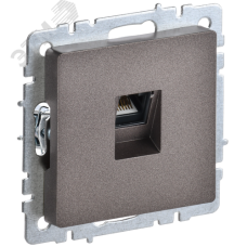 BRITE Розетка компьютерная RJ45 кат.6 РК11-БрТБ темная бронза IEK