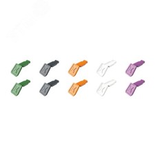 Клипса цветная, 5 цветов Микс 2, 10 шт, для маркировки инструмента KNIPEX, ColorCode Clip