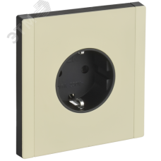 FORTE&PIANO Розетка 1-местная с заземлением без защитных шторок винтовое крепление 16А FP816M металл слоновая кость IEK