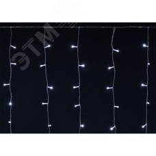 Гирлянда бахрома 4,5х0,7 м 200 светодиодов белый свет IP44 прозрачный шнур 3 м 230 В транзит LIGHTING