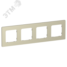 FLITE CLASSIC Рамка 4-местная РУ-4-К-ФлШ шампань IEK