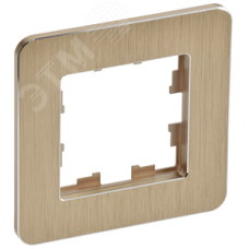 BRITE Рамка 1 пост РУ-1-1-Бр металл шампань RE AL IEK