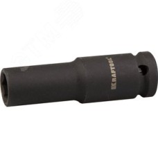 Головка торцевая ''INDUSTRIE QUALITAT'' ударная, удлиненная (1/2''), FLANK, Cr-Mo, фосфатированная, 13 мм