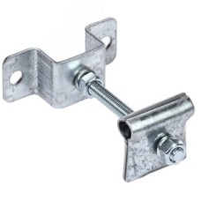 Держатель-зажим соединительный круглого проводника 6-12 мм опорный L 100 мм оцинкованная сталь