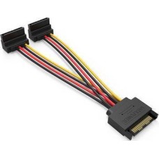 Кабель питания-разветвитель Vention SATA 15pin M / 2 x SATA 15pin F угол 90 - 0.15м