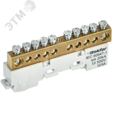 TEKFOR Шина L фаза неизолированная на универсальном держателе 8х12-10-Ср IEK