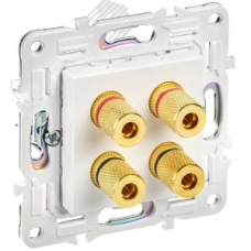 SKANDY Аудиорозетка 4-местная SK-A01W арктический белый IEK